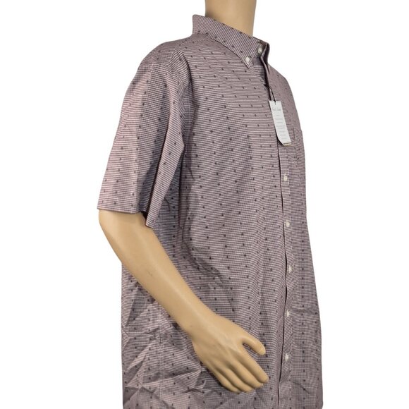 Roundtree & Yorke Gold Label Men's Shirt Size XLT Short SButton Up Burgundy (54) - Picture 3 of 10